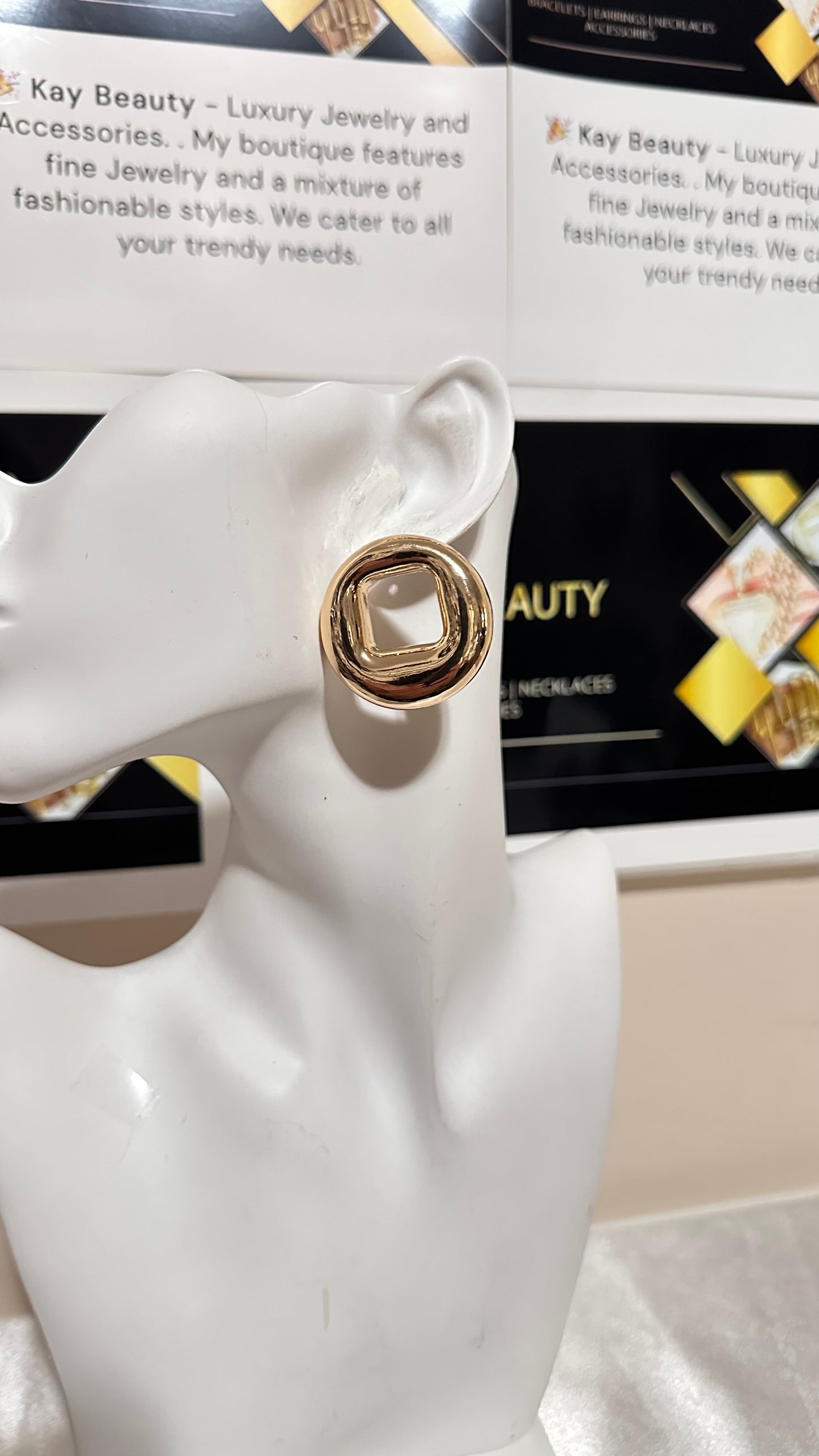 Button Shaped Earrings