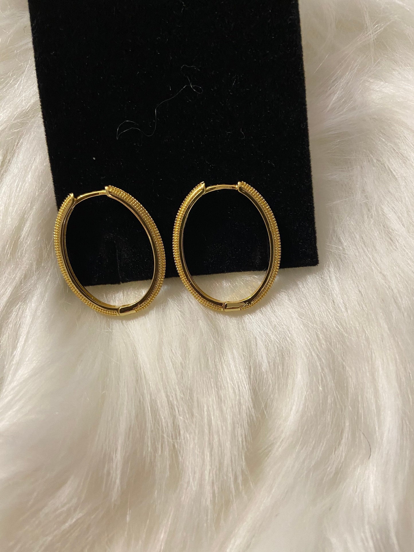 Gold plated hoop earrings