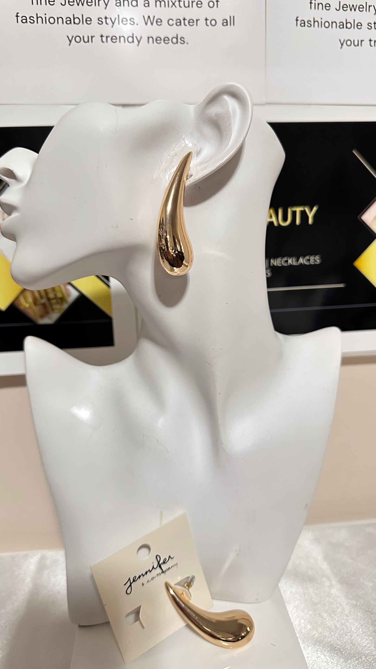 Large Tear Drop Earrings