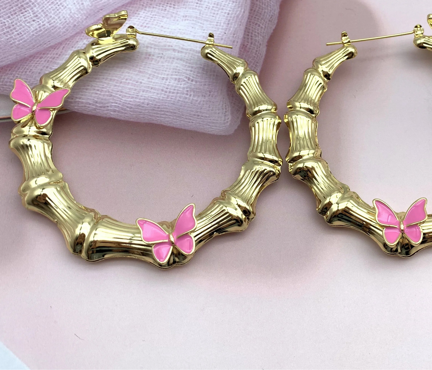 Pink Butterflys Earrings