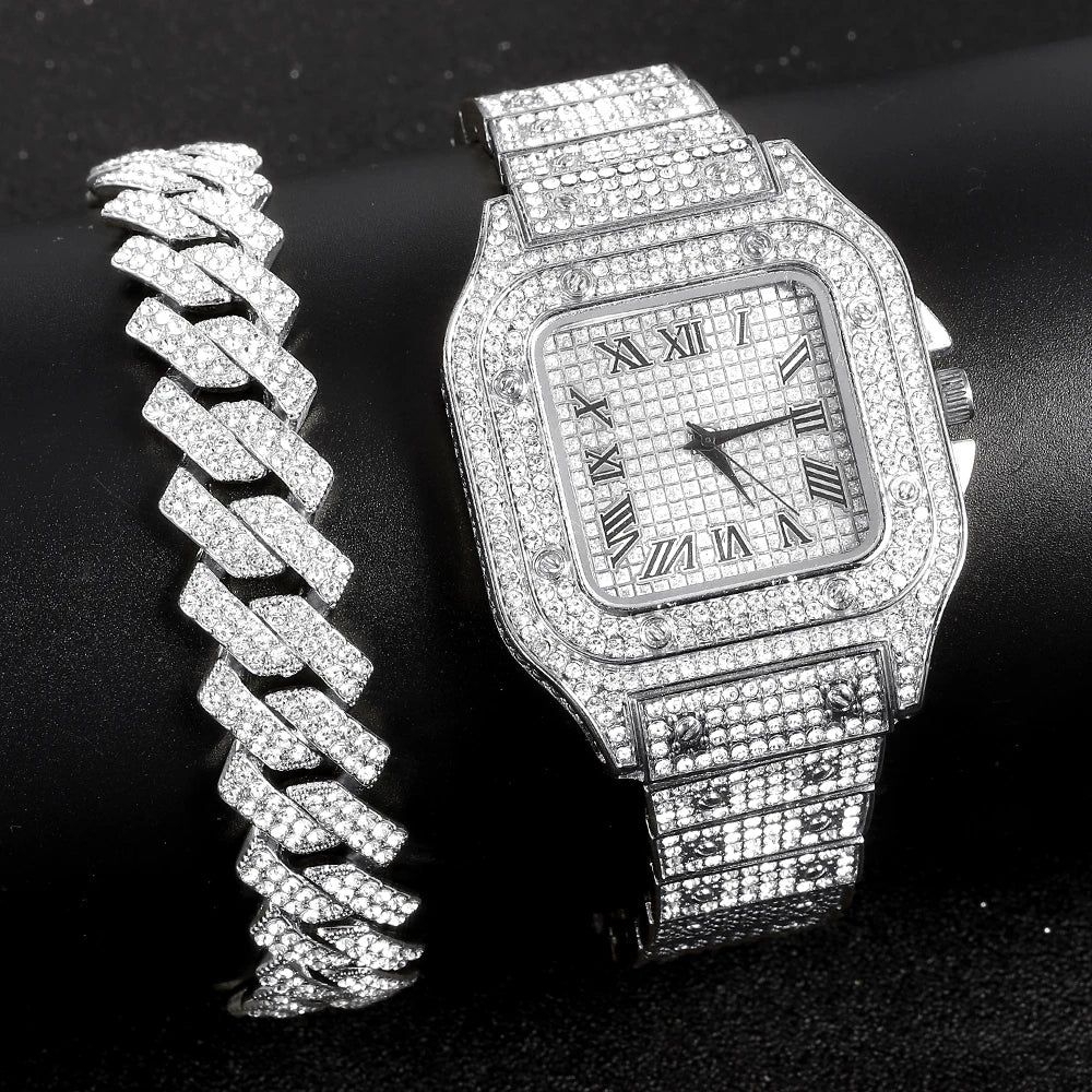 Cuban Chain Necklace Set for Men