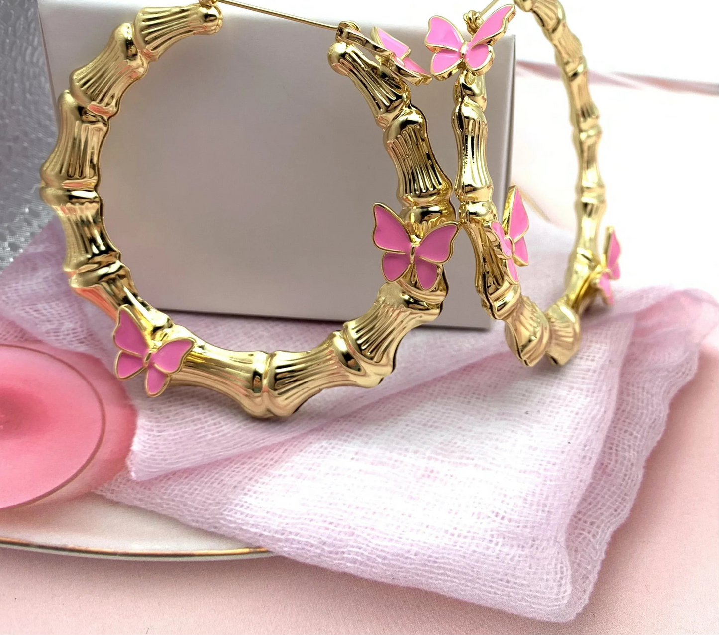 Pink Butterflys Earrings