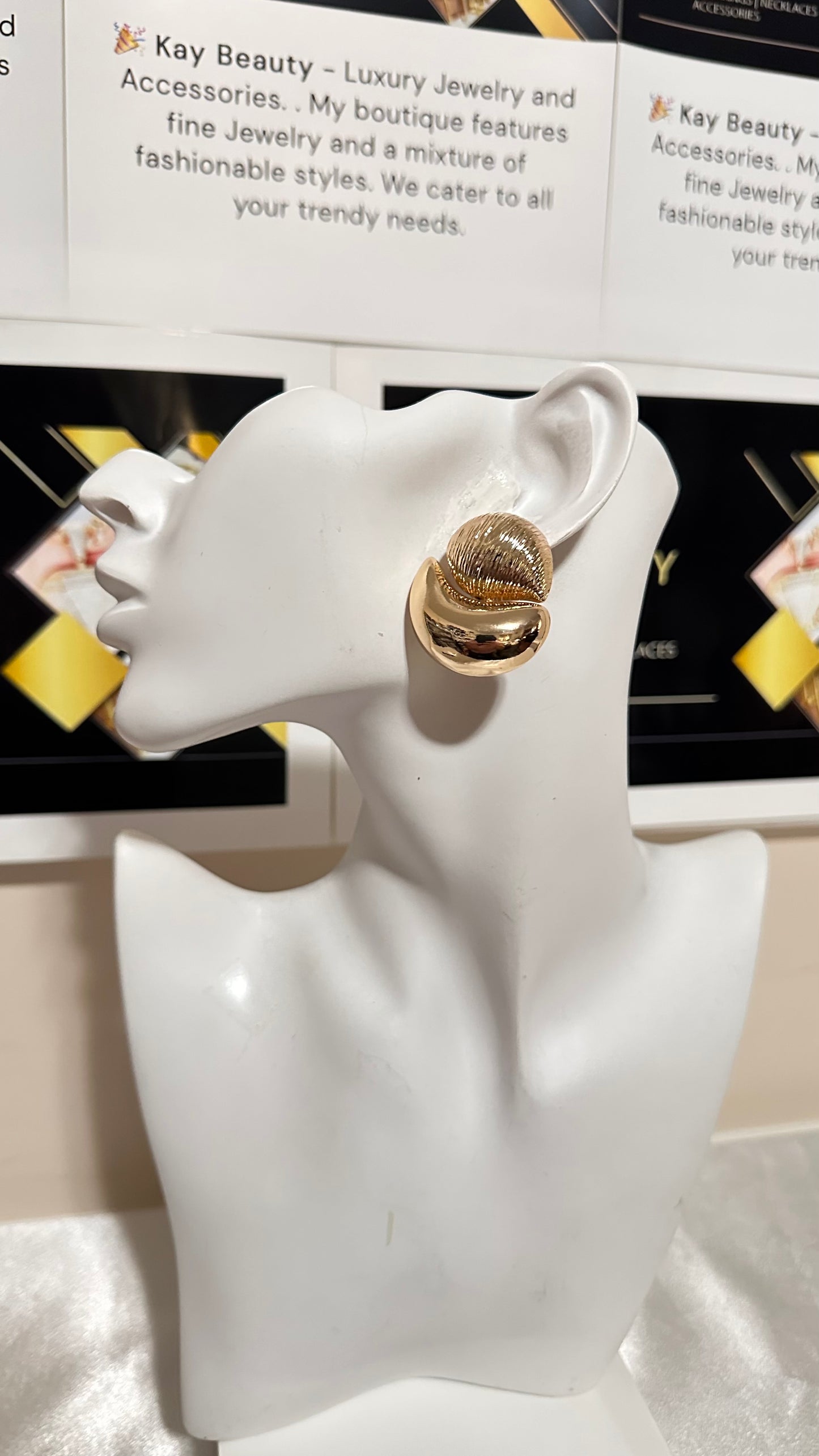Gold Stud Earrings