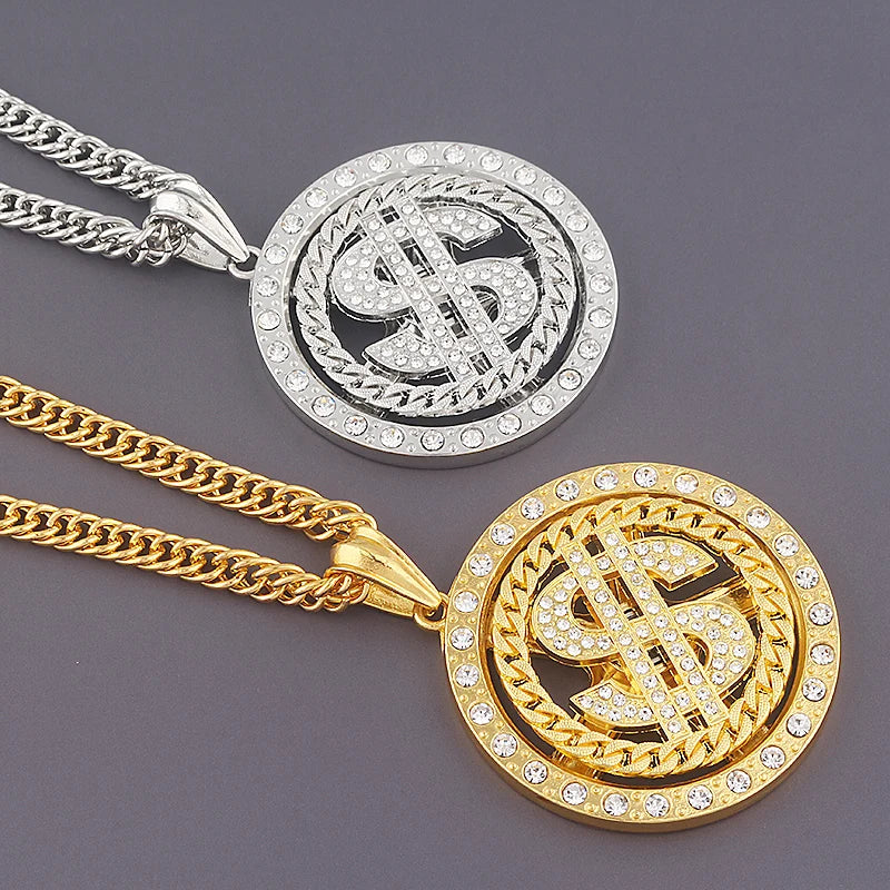 US Dollar Money Sign Pendant Necklace