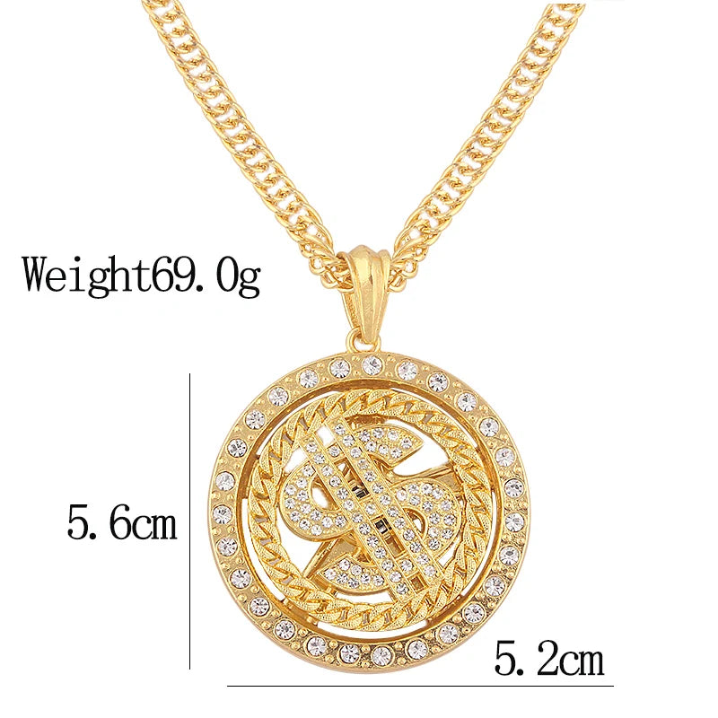 US Dollar Money Sign Pendant Necklace