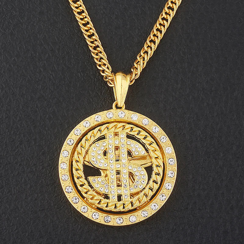US Dollar Money Sign Pendant Necklace