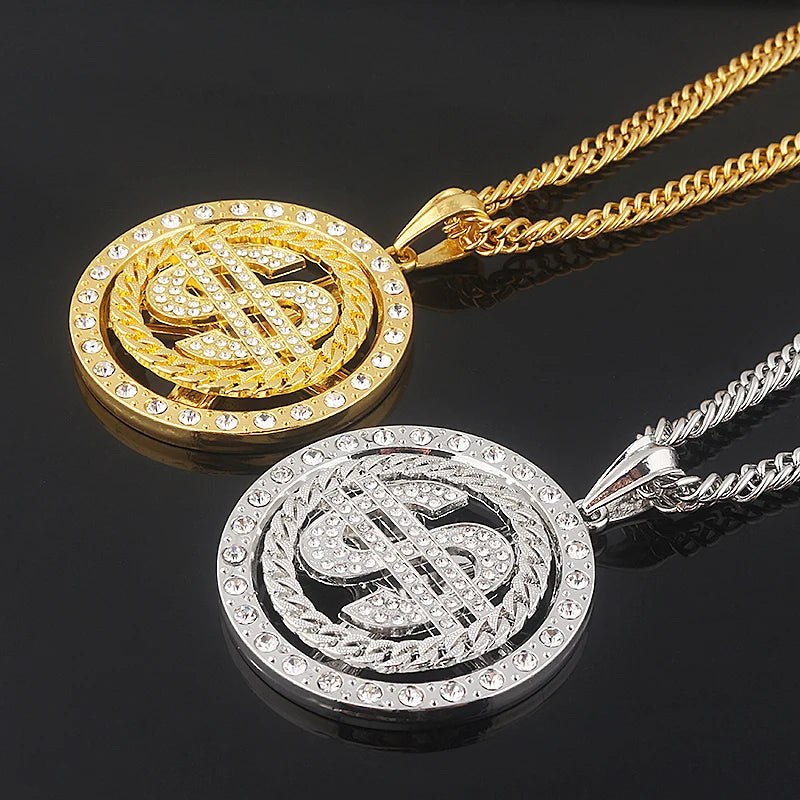 US Dollar Money Sign Pendant Necklace
