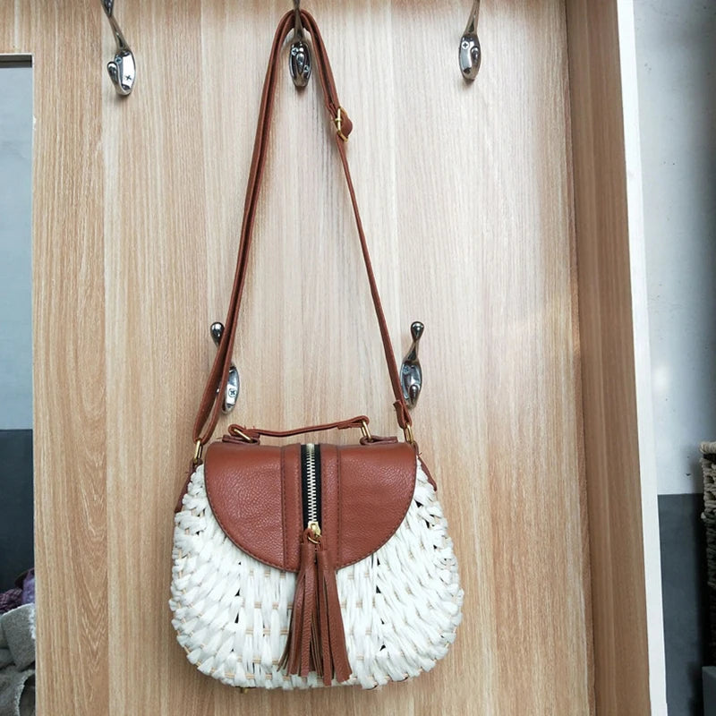 Small Fresh Crossbody Straw Bag