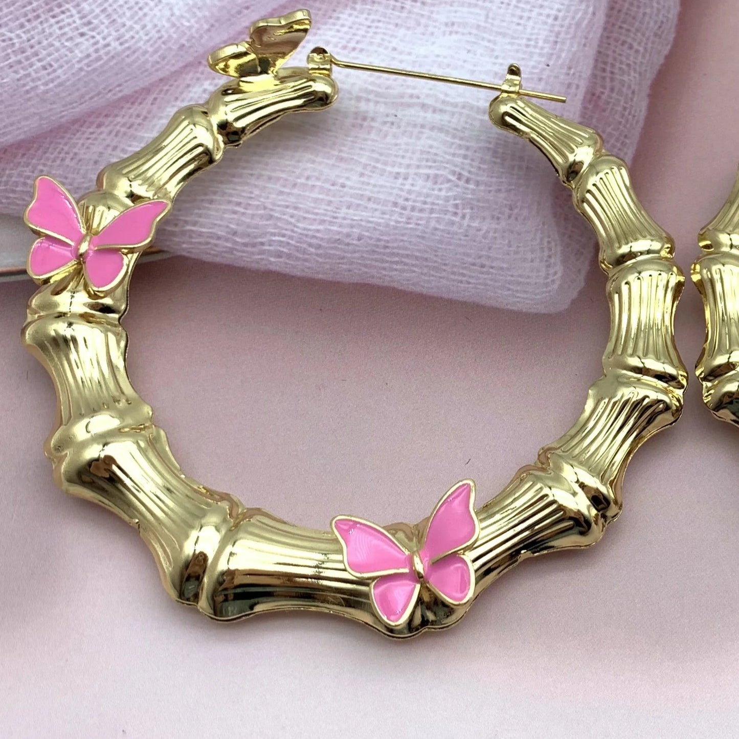 Pink Butterflys Earrings