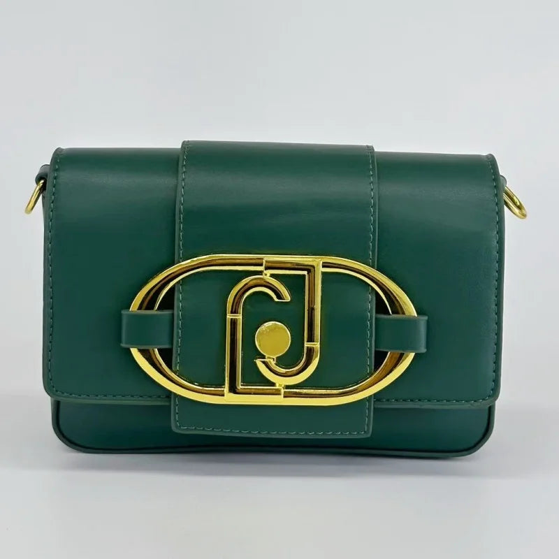 Metal Buckle Flap Crossbody Bag,