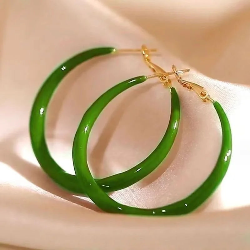Big Red Circle Earrings