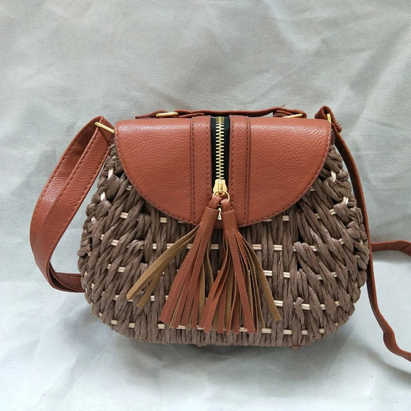 Small Fresh Crossbody Straw Bag