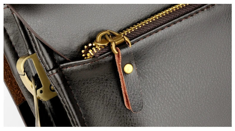Luxury Leather Messenger Bag