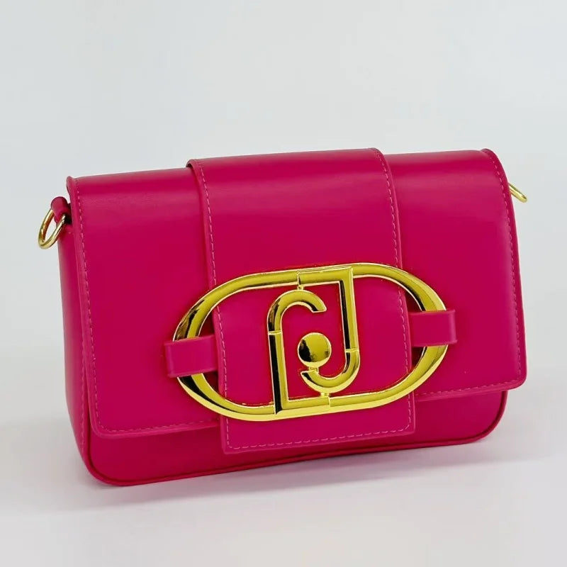 Metal Buckle Flap Crossbody Bag,
