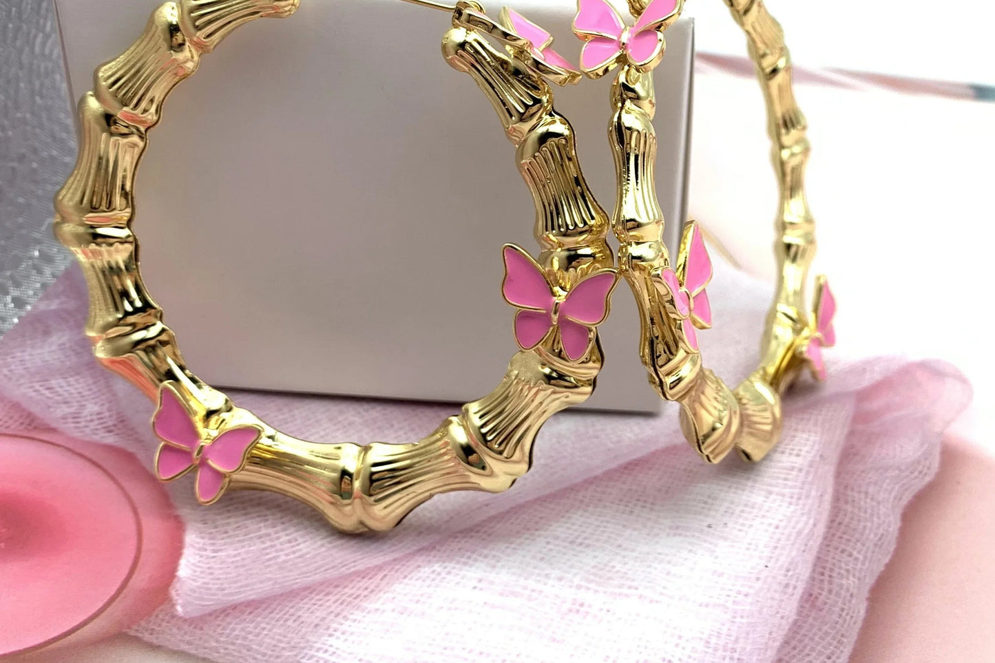 Pink Butterflys Earrings
