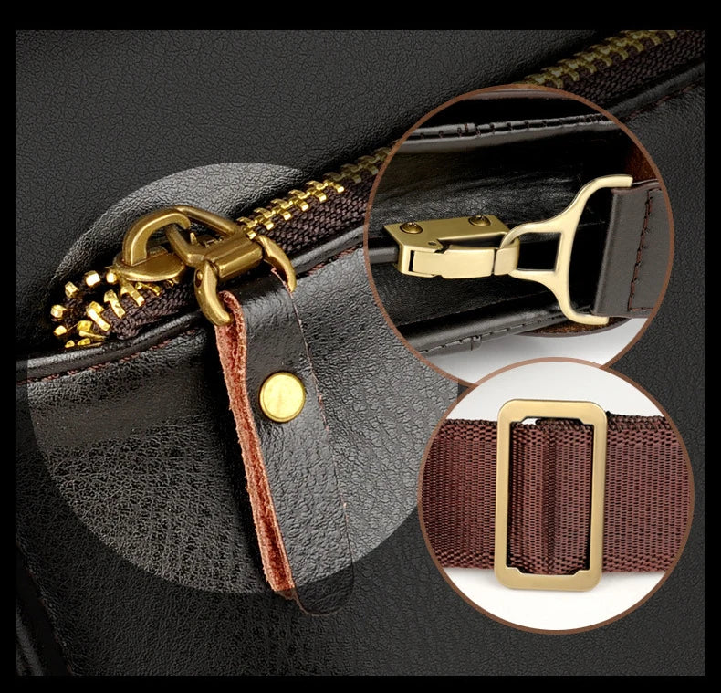 Luxury Leather Messenger Bag