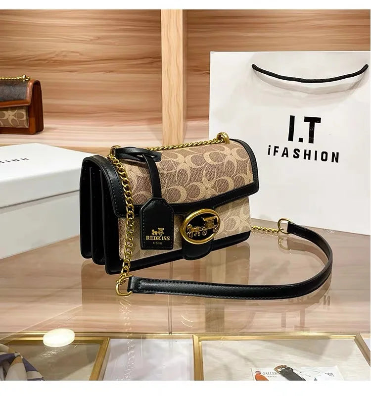 High-end carriage crossbody bag