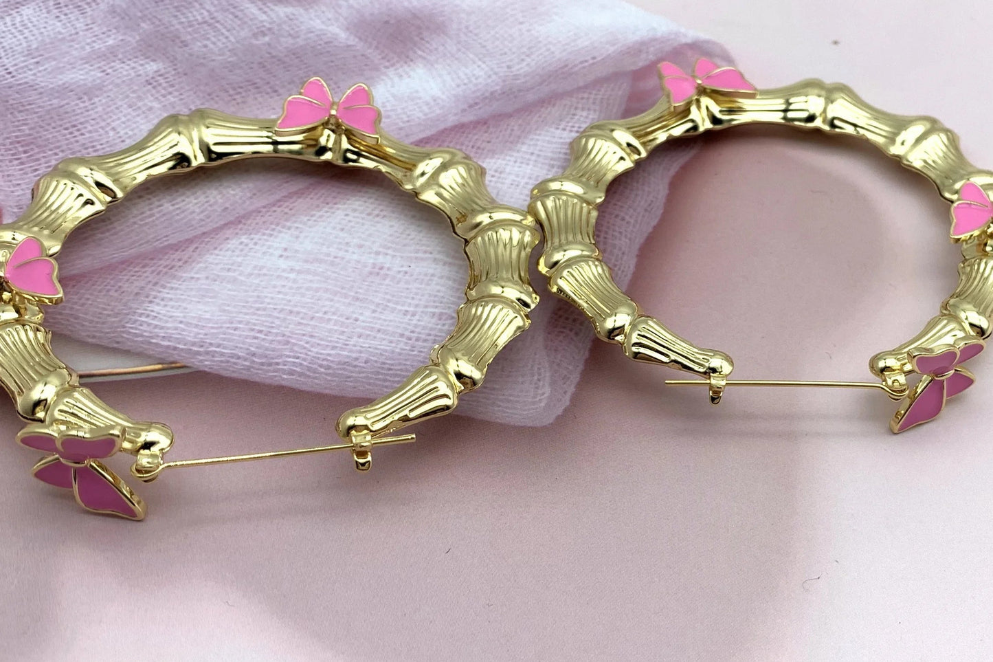 Pink Butterflys Earrings