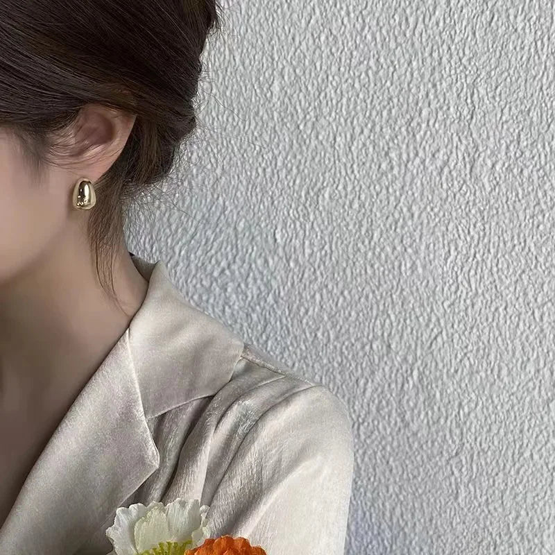 Water Drop Bean Earrings,