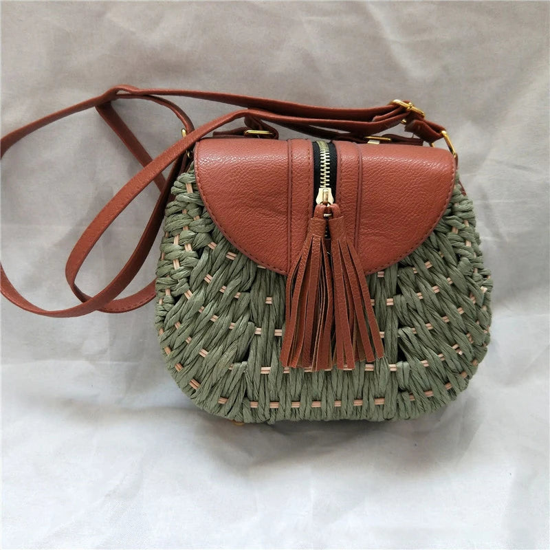 Small Fresh Crossbody Straw Bag