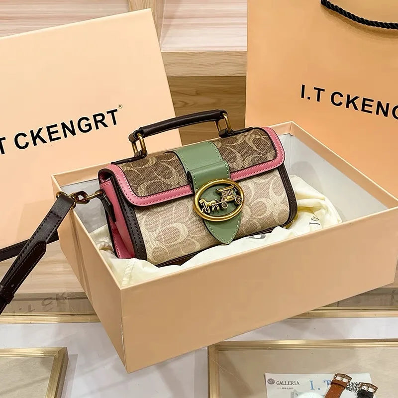 High-end carriage crossbody bag