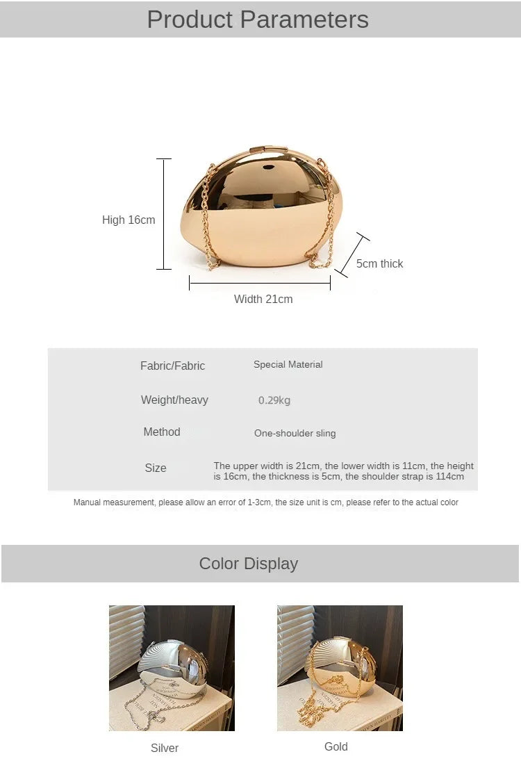 Acrylic Shell Shape Clutch Bag