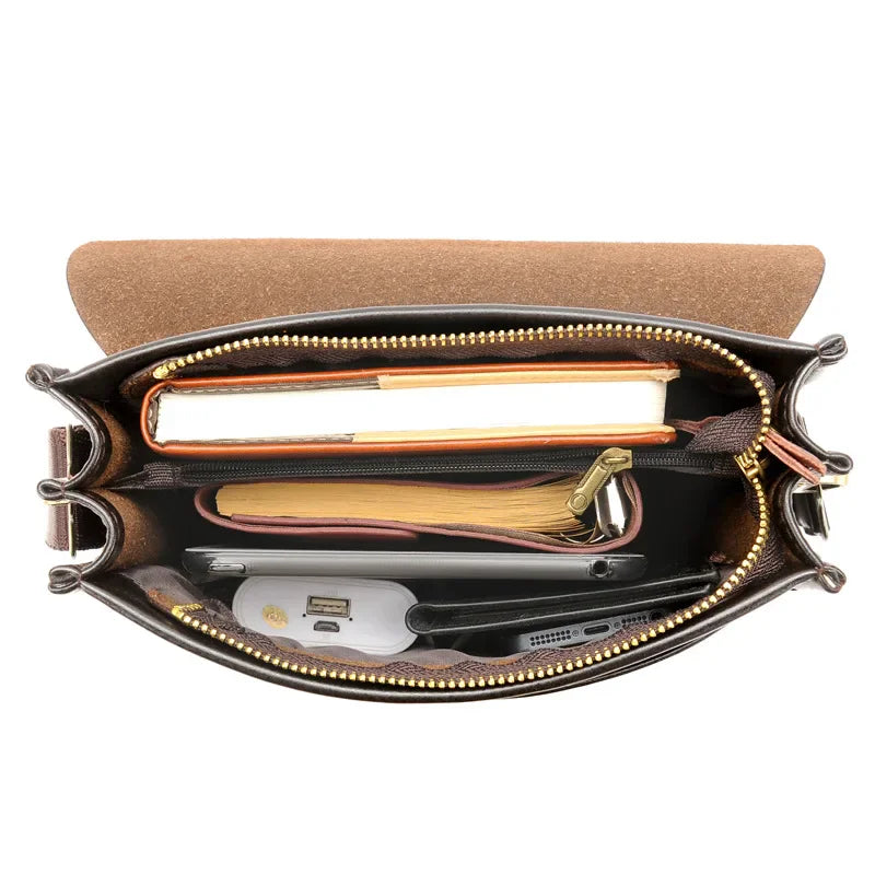 Luxury Leather Messenger Bag