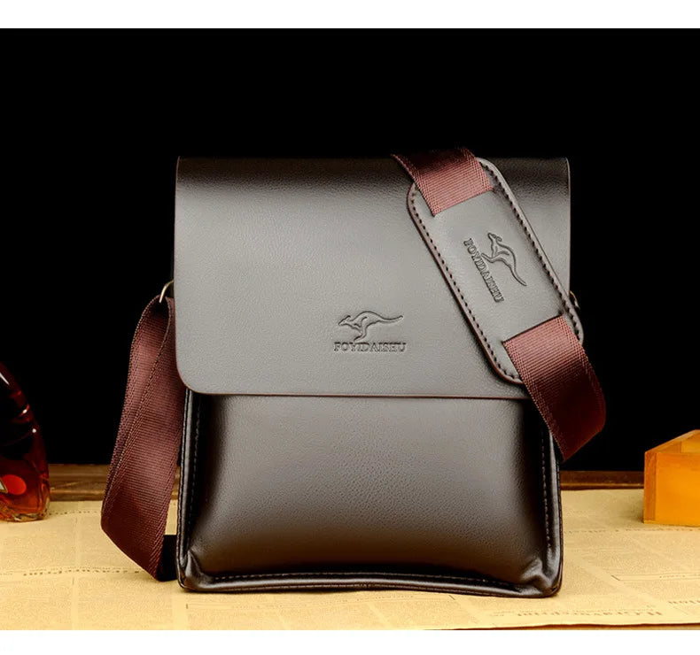 Luxury Leather Messenger Bag