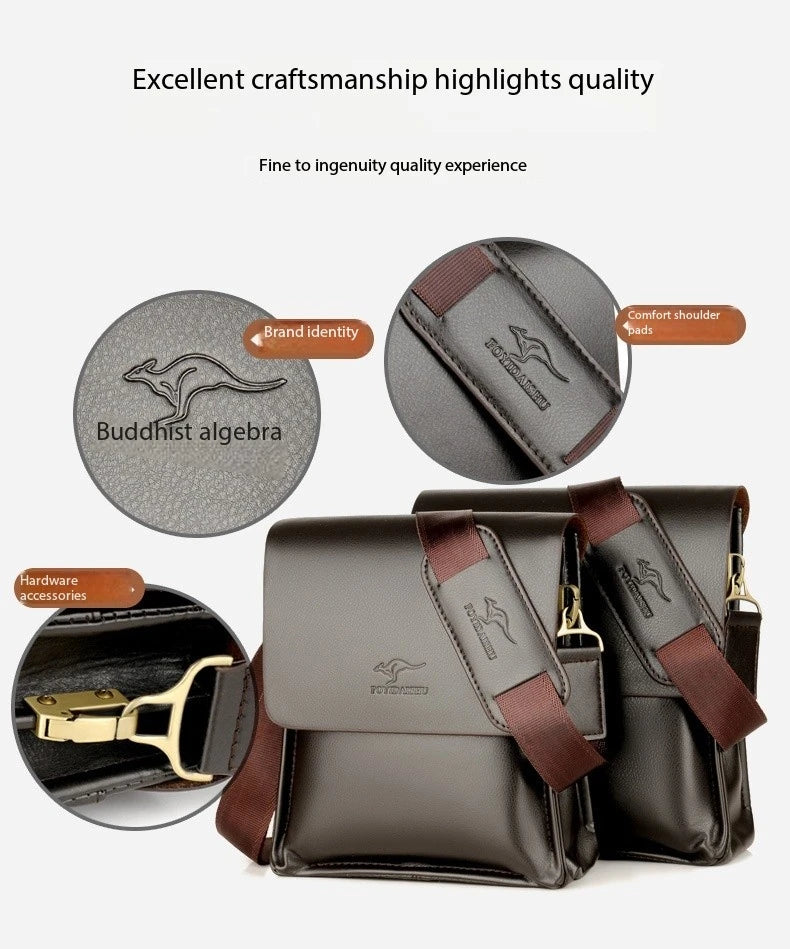 Luxury Leather Messenger Bag
