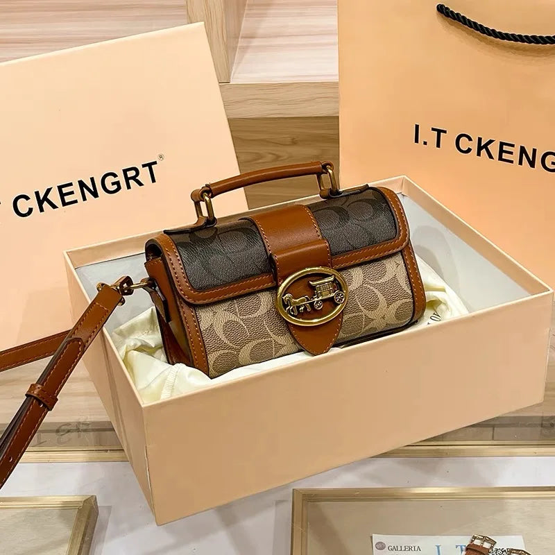 High-end carriage crossbody bag