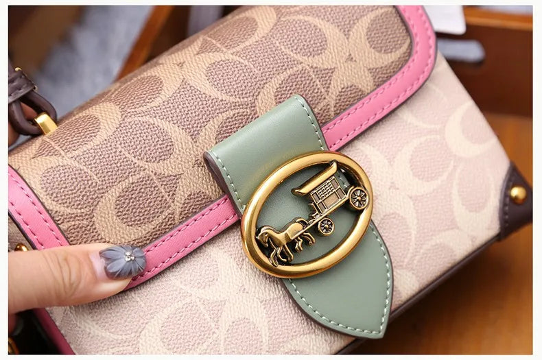 High-end carriage crossbody bag