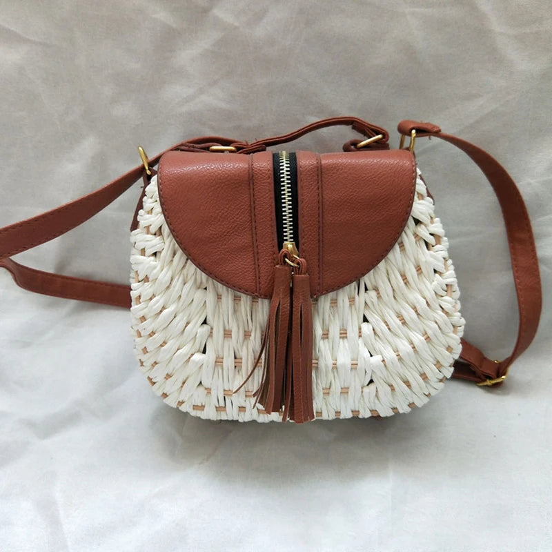 Small Fresh Crossbody Straw Bag