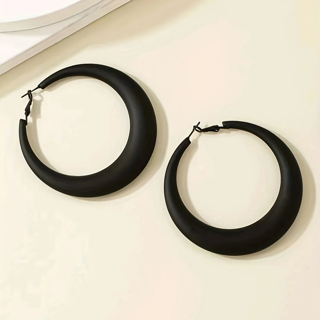 Big Red Circle Earrings