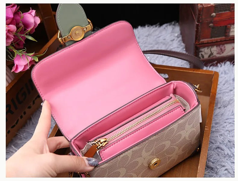 High-end carriage crossbody bag