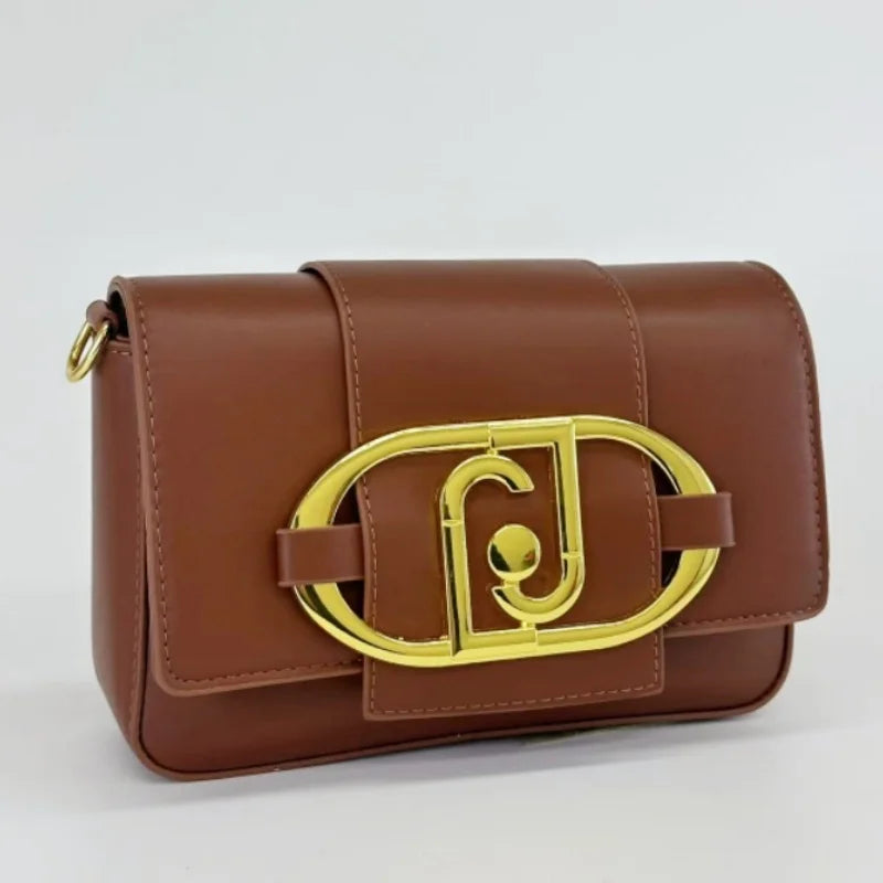 Metal Buckle Flap Crossbody Bag,