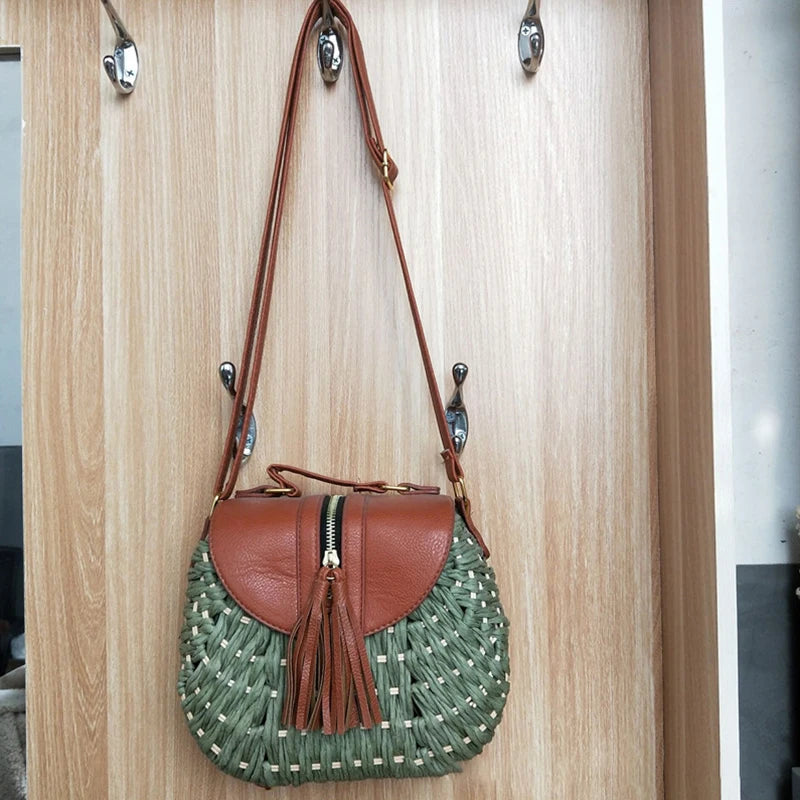 Small Fresh Crossbody Straw Bag