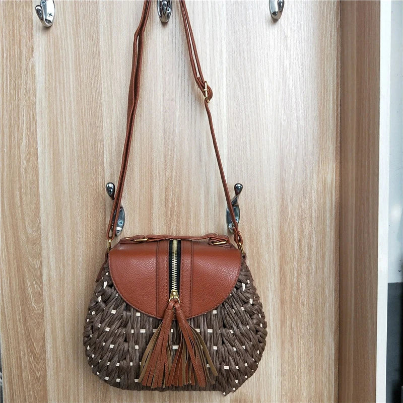 Small Fresh Crossbody Straw Bag