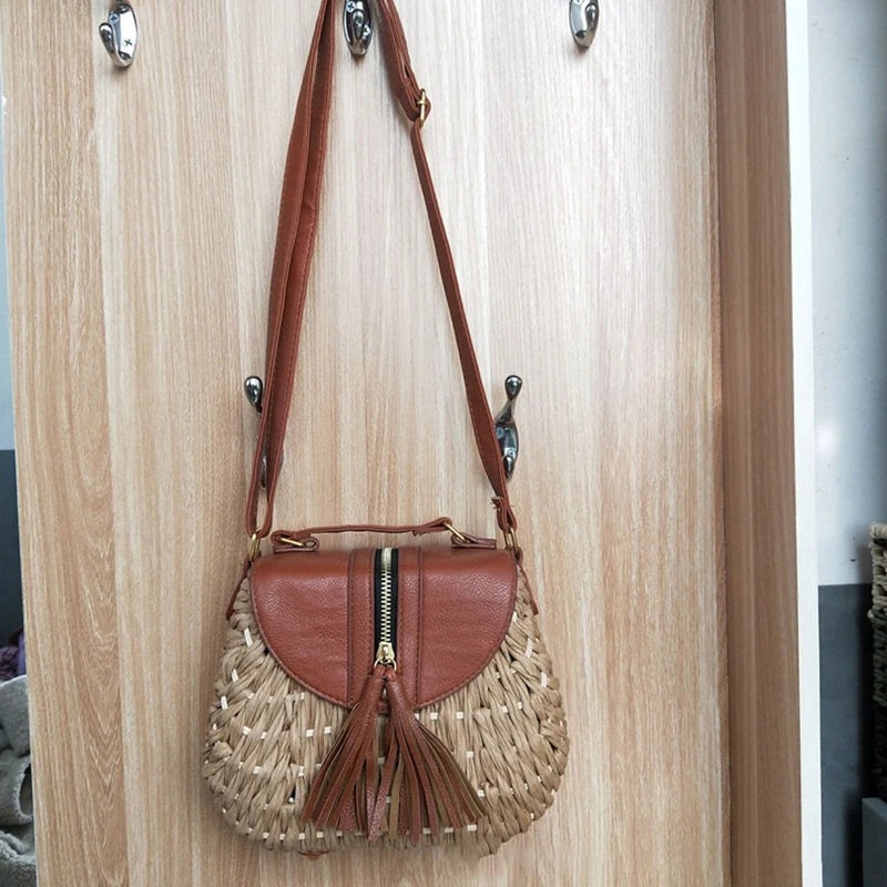 Small Fresh Crossbody Straw Bag