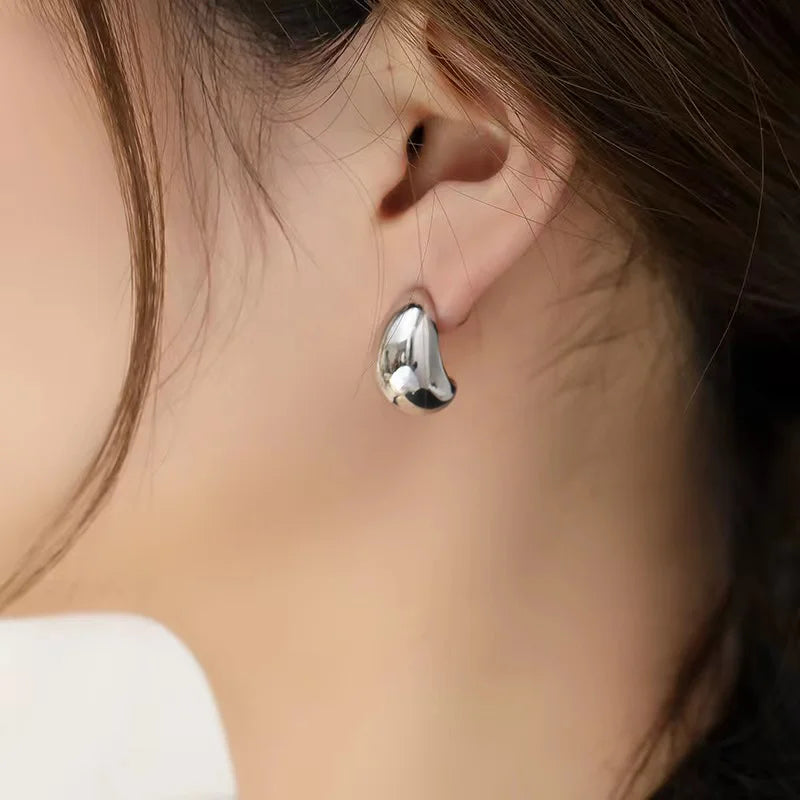 Water Drop Bean Earrings,