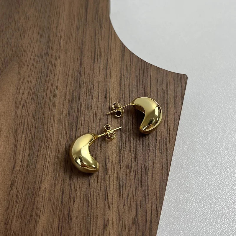 Water Drop Bean Earrings,