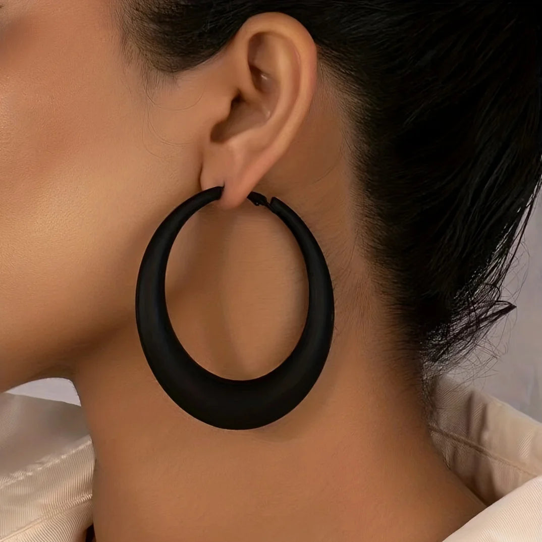 Big Red Circle Earrings
