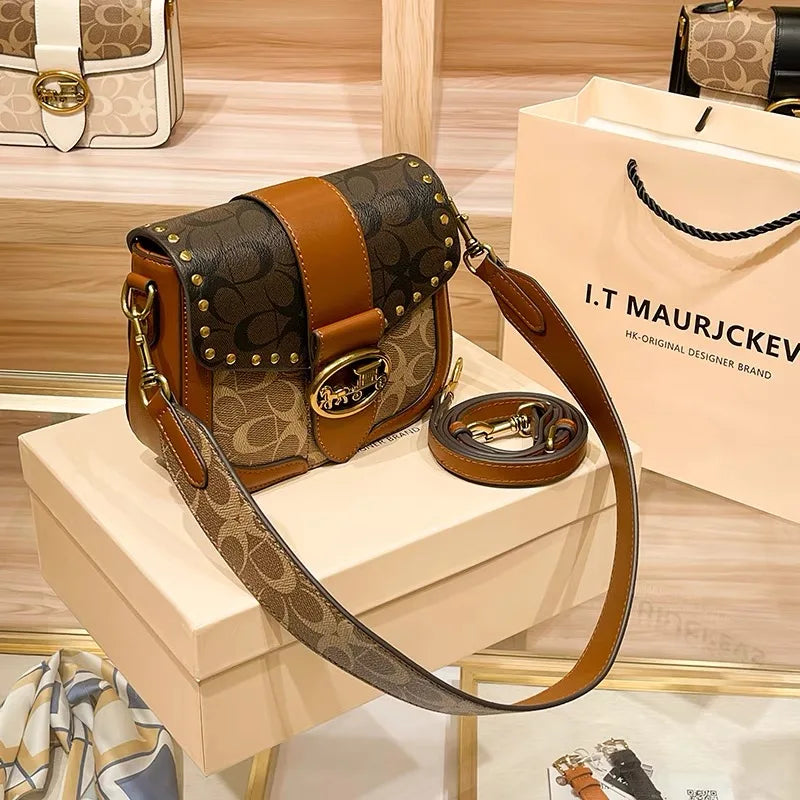 High-end carriage crossbody bag
