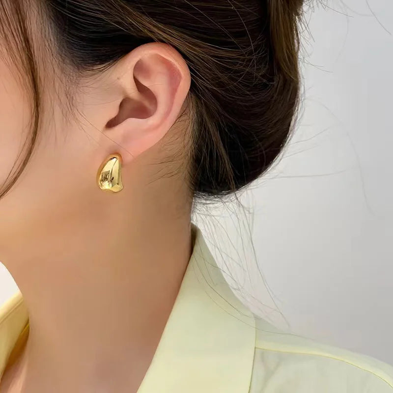 Water Drop Bean Earrings,