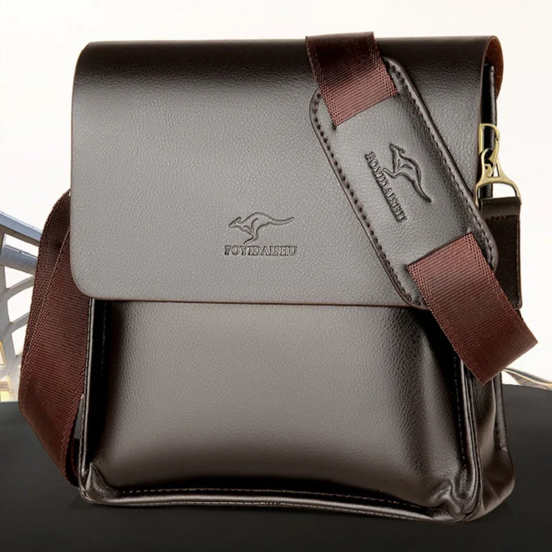 Luxury Leather Messenger Bag