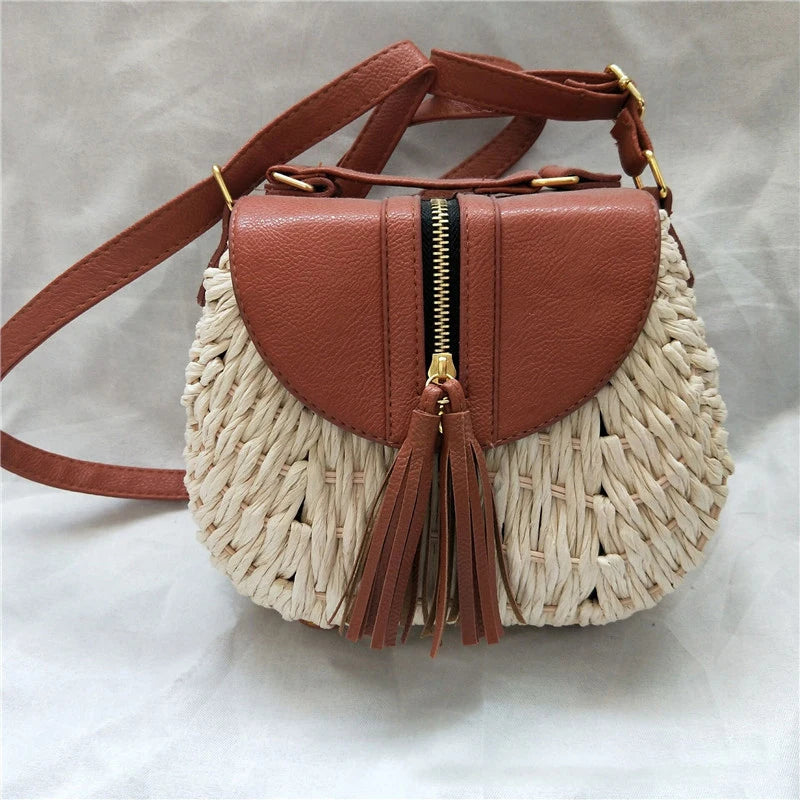 Small Fresh Crossbody Straw Bag