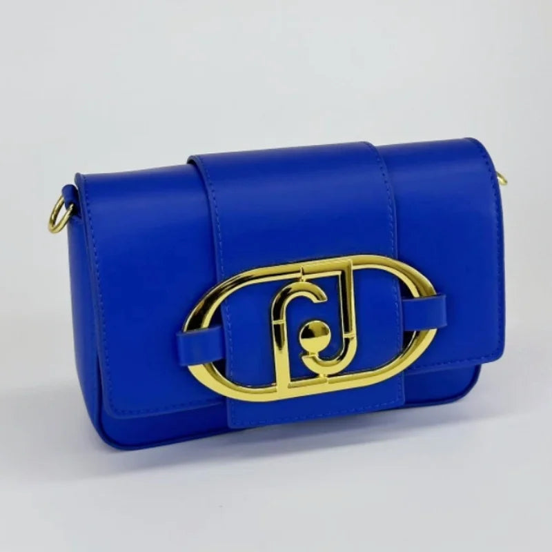 Metal Buckle Flap Crossbody Bag,