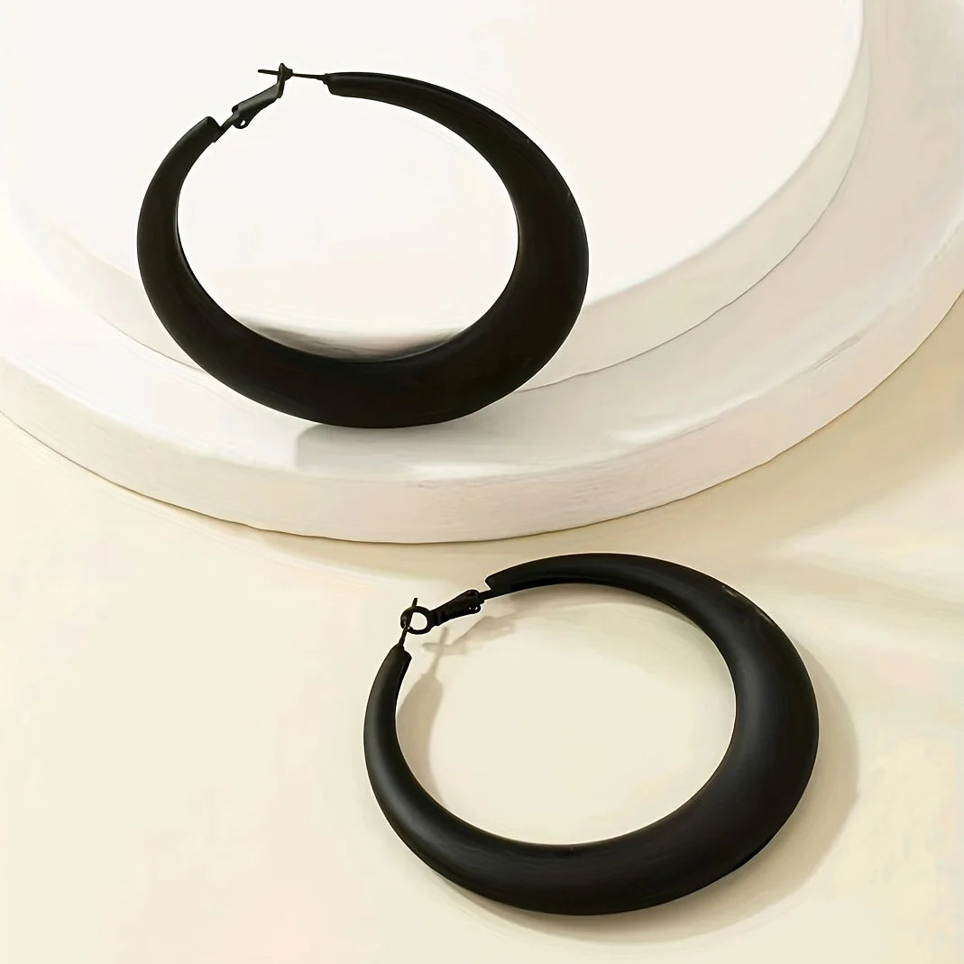 Big Red Circle Earrings