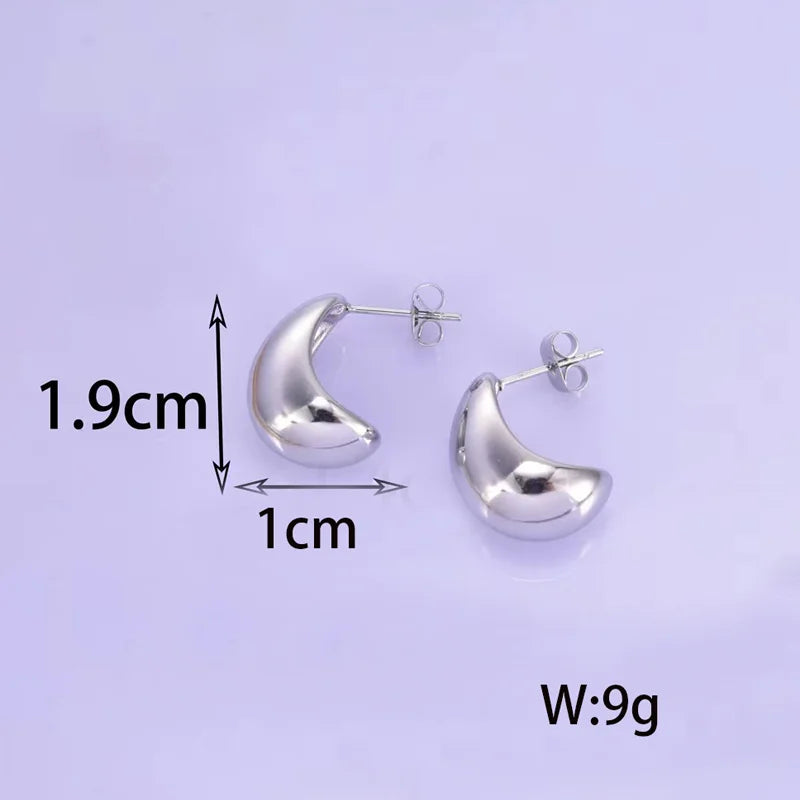 Water Drop Bean Earrings,