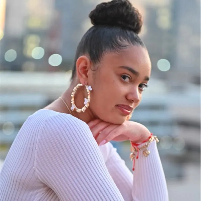 Pink Butterflys Earrings
