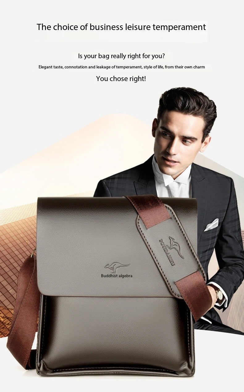 Luxury Leather Messenger Bag